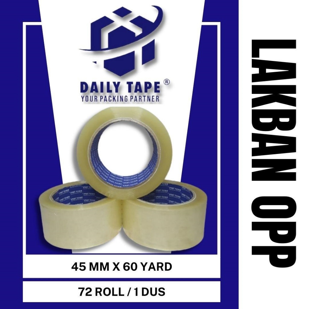 

DAILY TAPE LAKBAN 2 inch (45 mm) BENING PLAKBAN ISOLASI