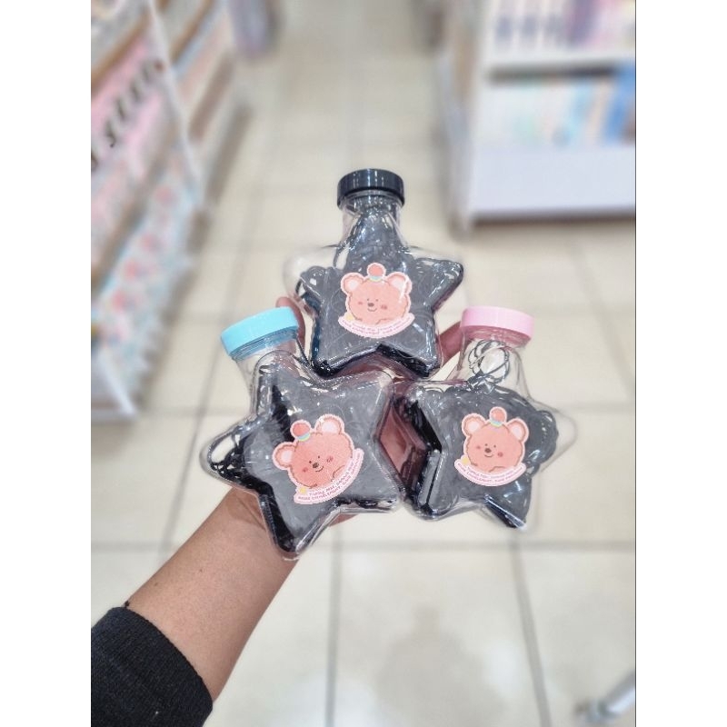 Miniso-Basic Series Disposable Rubber Bands /Karet Rambut Hitam & Warna 200pcs