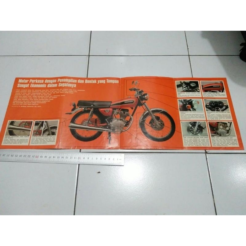 Iklan motor antik honda cg125 lengkap spec original iklan majalah astra honda jadul pajangan klasik 