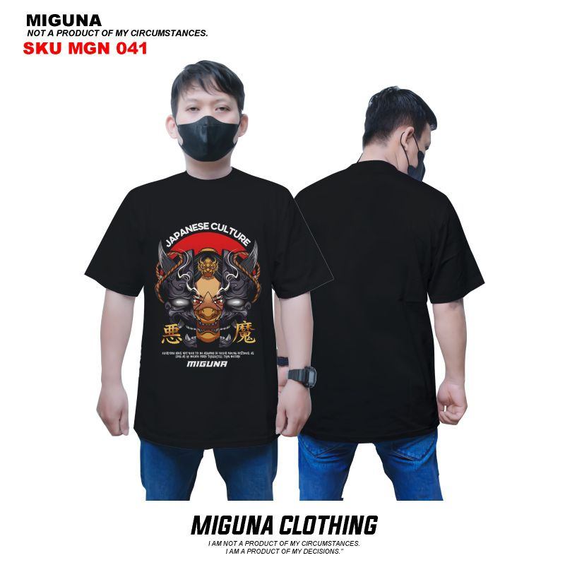 MIGUNA Pakaian Pria Atasan Kaos HITAM MGN 041