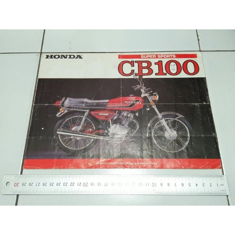 Iklan motor antik honda cb100 seri terakhir cb bagong lengkap speck original iklan majalah astra hon