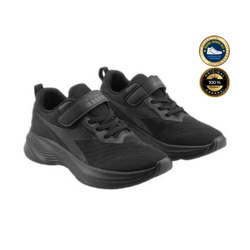 ORIGINAL GARANSI SEPATU ANAK DIADORA KADIE BLACK SIZE 31/33/34/35