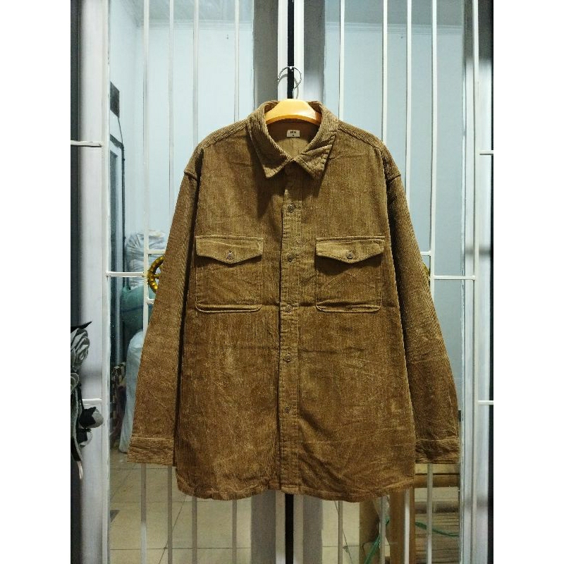 kemeja outer corduroy work uniqlo pria 3L