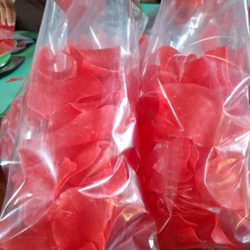 

kerupuk singkong original warna merah khas lampung 250gram