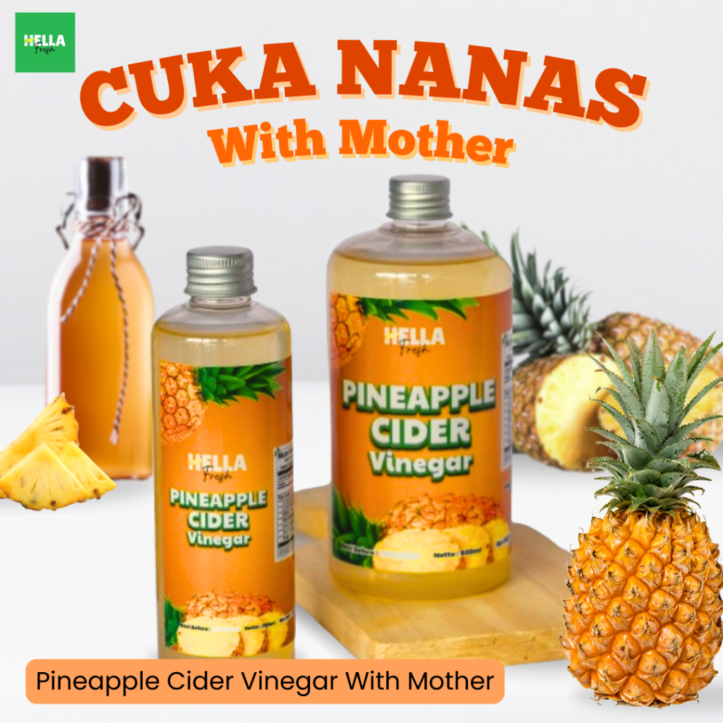

Hella Fresh Cuka Nanas Asli Organik Pineapple Vinegar Cider Atasi Diabetes Turunkan Gula Darah