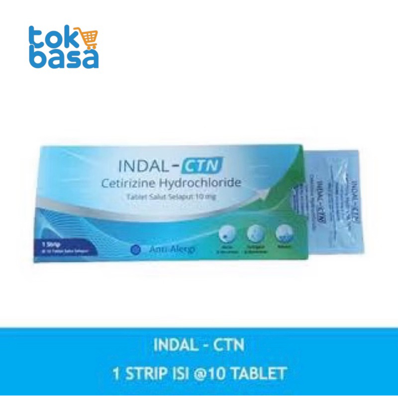 Indal CTN Cetirizine Strip isi 10 Tablet - Obat Alergi
