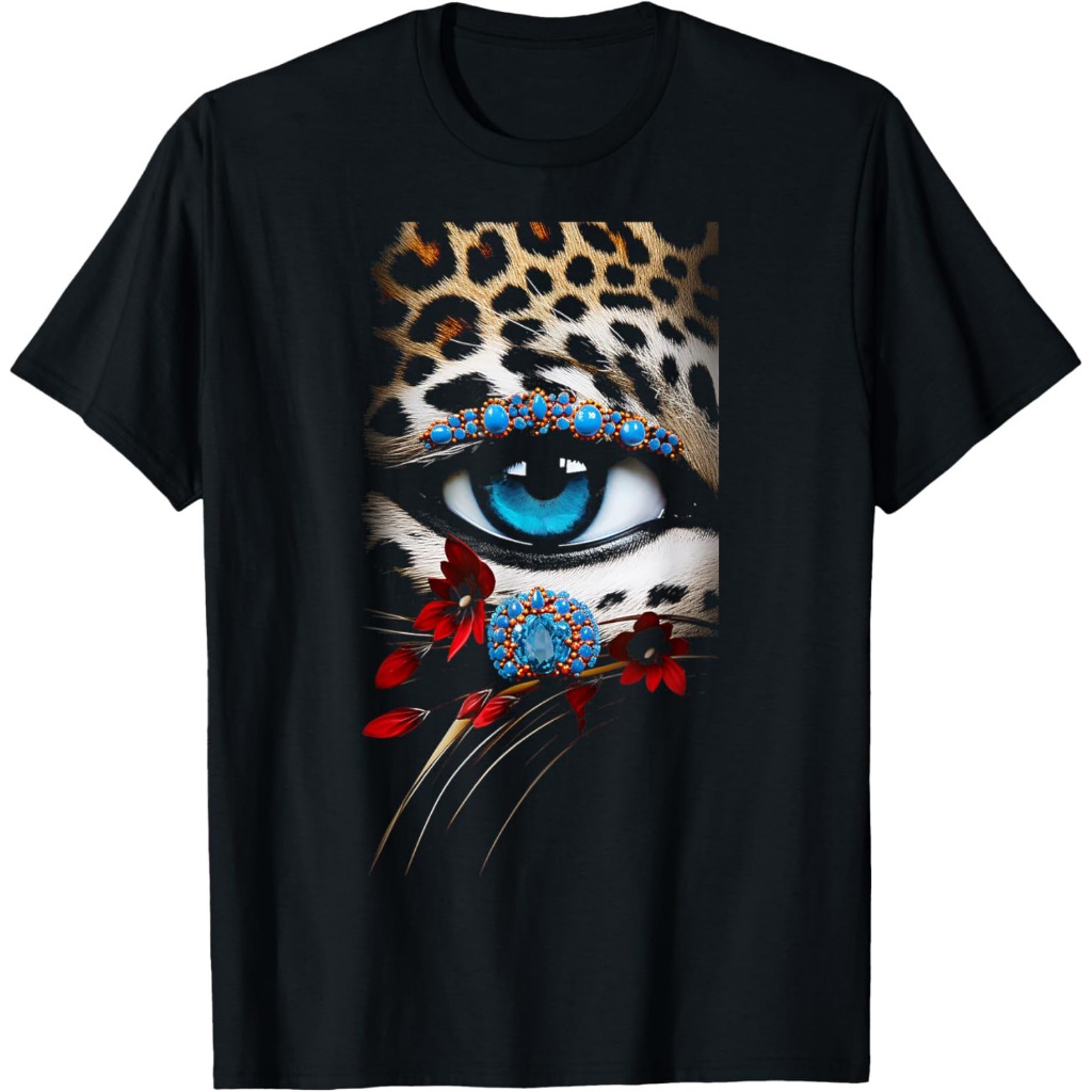 Ilustrasi Motif Hewan Macan Tutul Kaos Macan Tutul