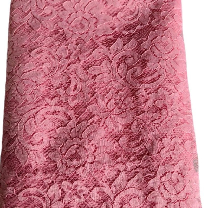 brokat bahan alover warna pink