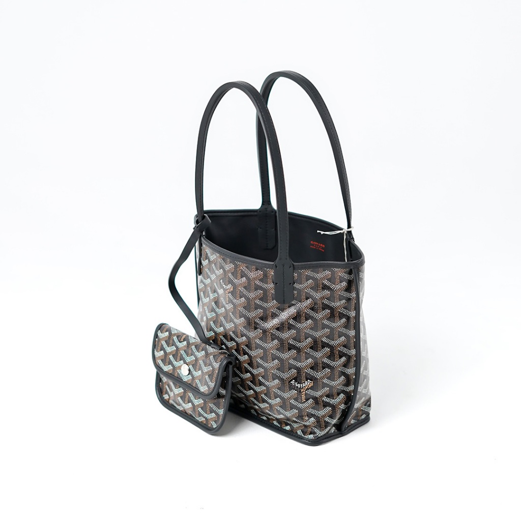 Tas GOYARD MINI ANJOU BLACK TOTE BAG 100% ORIGINAL