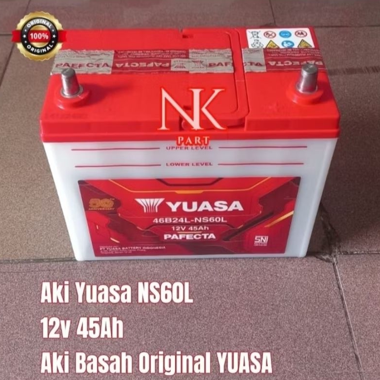 Aki Accu Mobil Yuasa NS60L Basah 12v 45Ah Original Yuasa