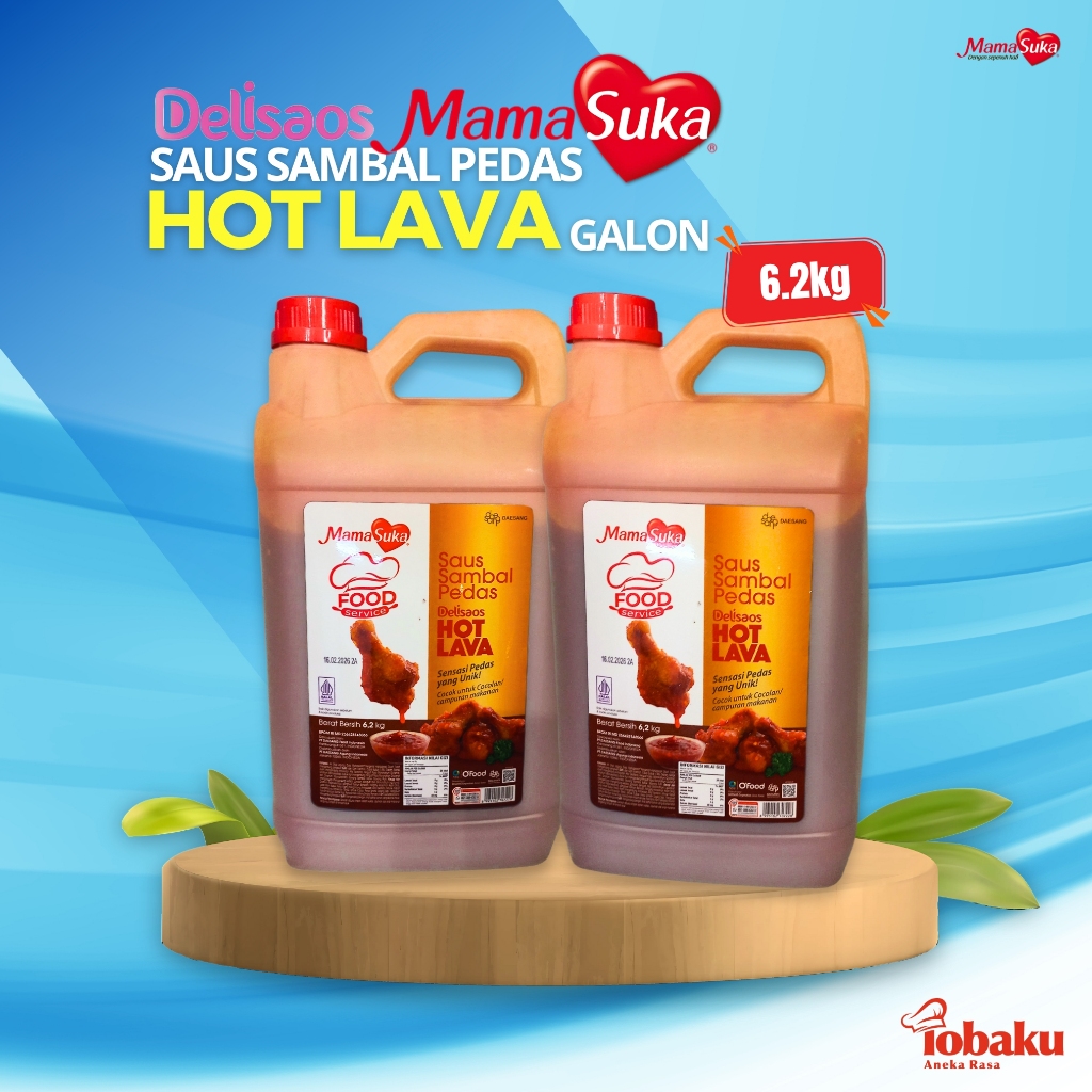 

MAMASUKA Delisaos HOT LAVA - Saus Sambal Pedas Kemasan Galon 6.2kg _