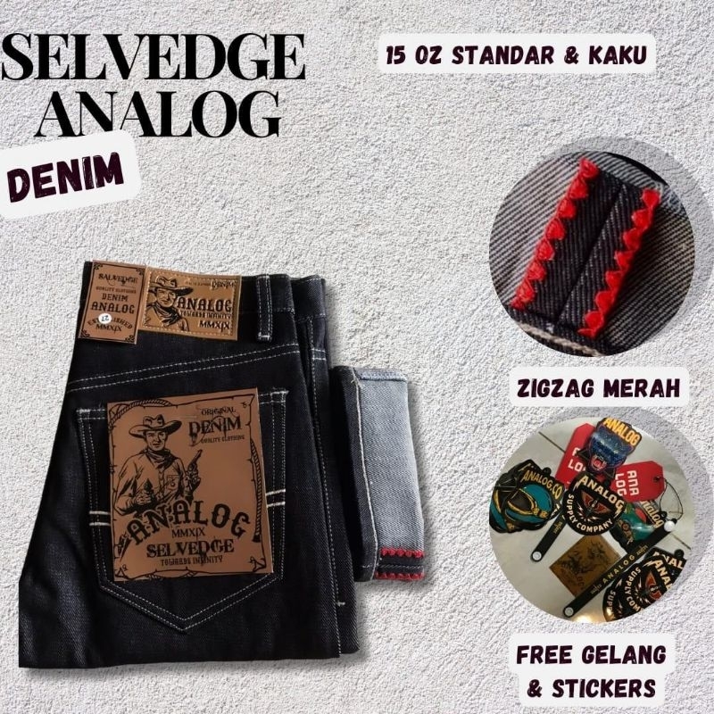 DENIM.CO CELANA DENIM SELVEDGE/CELANA DENIM PRIA DENGAN UKURAN 27-32/SELVEDGE DENIM ACCENT 15 OZ/JEA