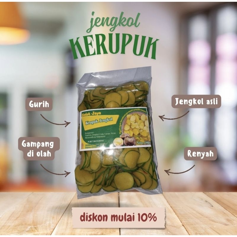 

krupuk rasa jengkol mentah 250gr, gurih renyah enak