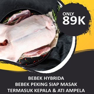 

Bebek Hibrida Bebek Peking Potong Daging Bebek 2 Kg Up Termasuk Kepala Dan Ati Ampela