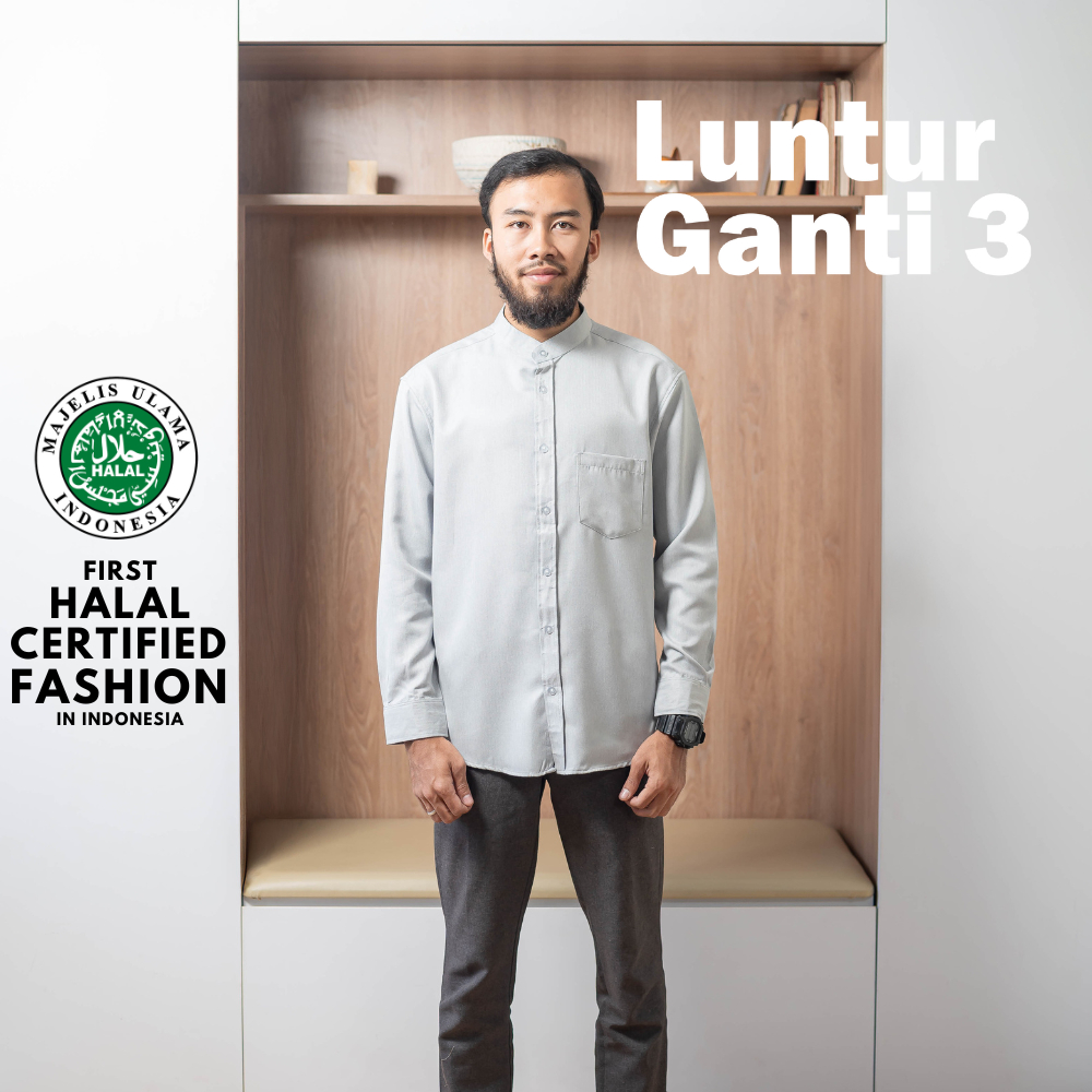 BAHAN PREMIUM / Primark - Kemeja Pria Polos Shanghai Katun Madinah Lengan Panjang Regular Fit