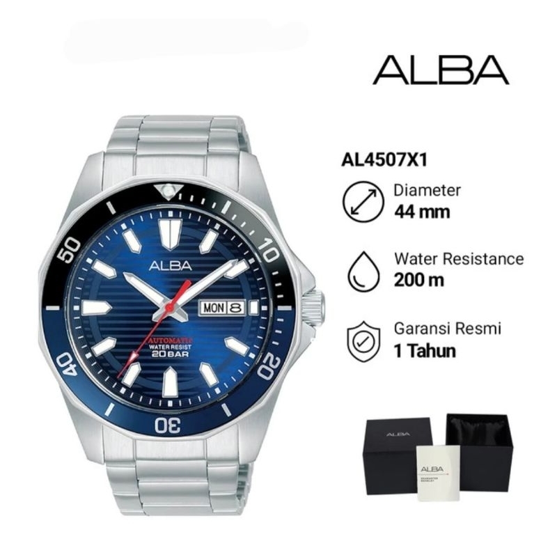 Jam Tangan Pria Alba Automatic AL4507X1 Original Garansi Resmi