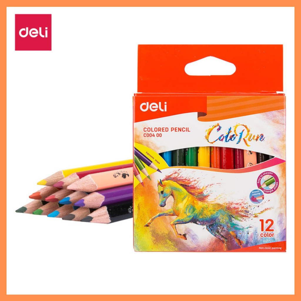 

DELI Pensil 12 warna mini C00400