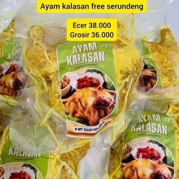 

AYAM KALASAN 1 EKOR FREE SERUNDENG