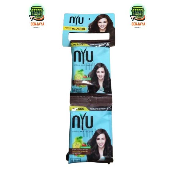 NYU CREME HAIR COLOUR SACHET / PEWARNA RAMBUT NATURAL BROWN | Senjaya Market