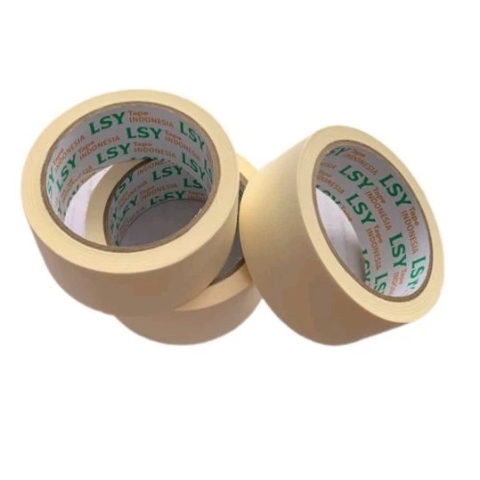 

PROMO Masking tape Lakban Kertas 48mm (2 inch) x 20 yard Kualitas Bagus