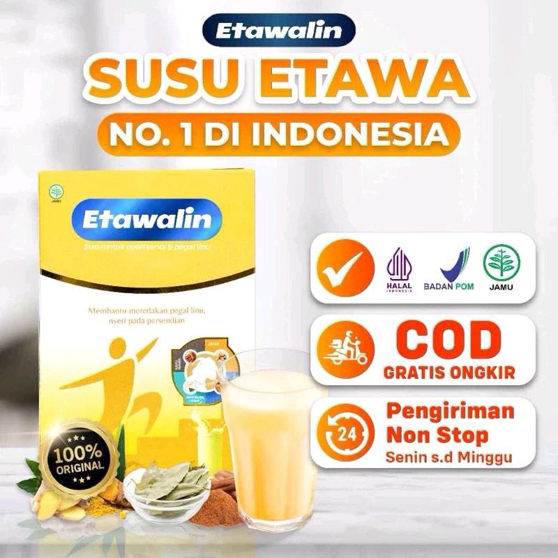 

SUSU ETAWALIN - Etawalin Susu Kambing Etawa Untuk Tingkatkan Kepadatan Tulang Atasi Nyeri Sendi Dan Asam Urat Original