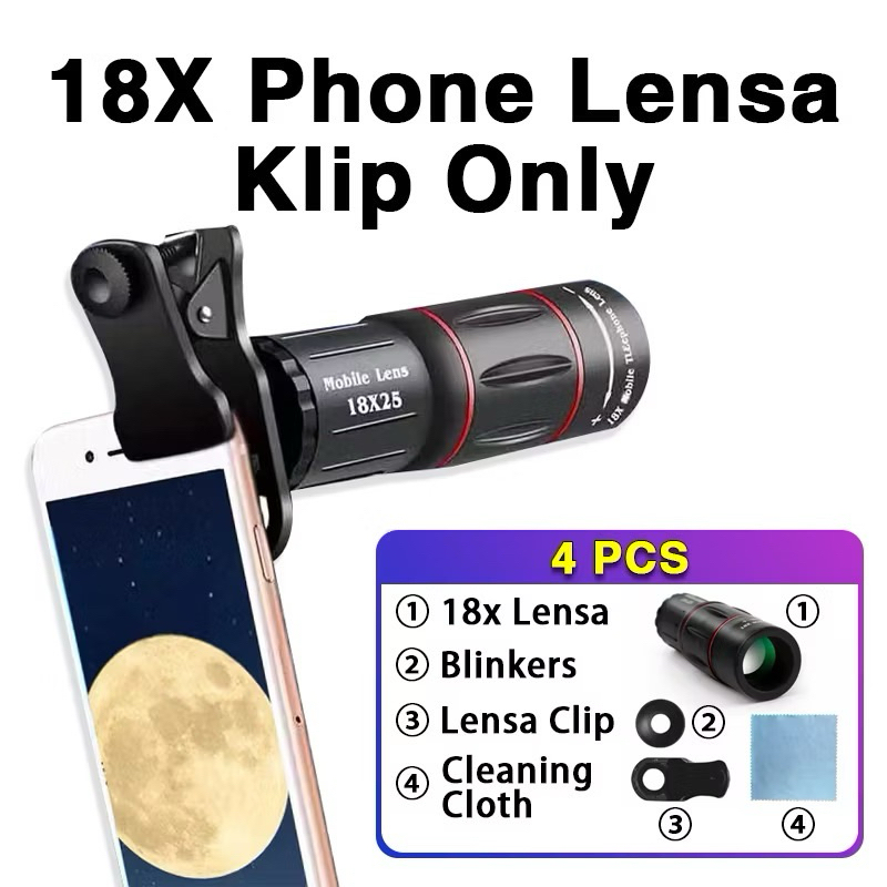 Lensa Tele Kamera Handphone 18x Zoom