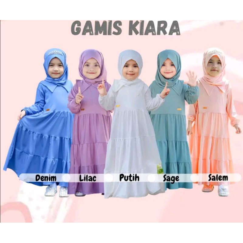 GAMIS SYARI   KIARA  GAMIS ANAK PEREMPUAN  TERBARU SET HIJAB
