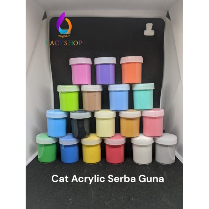 

Cat Akrilik Serbaguna Cat Kanvas-Cat Styrofoam Kemasan Ekonomis 20ml