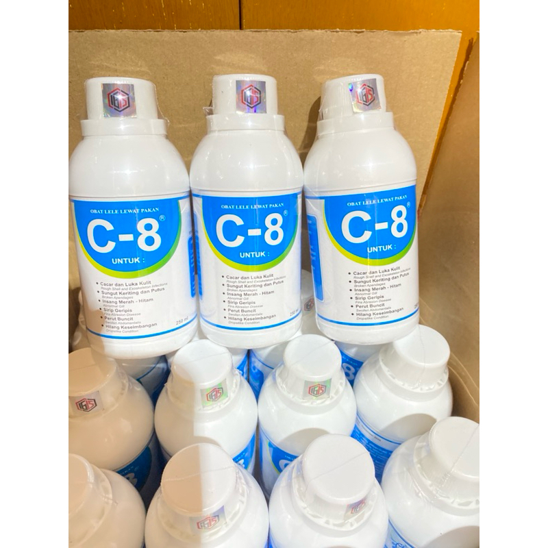 C 8 obat jamur ikan lele  obat cacar obat penambah nafsu makan ikan lewat pakan 250ml