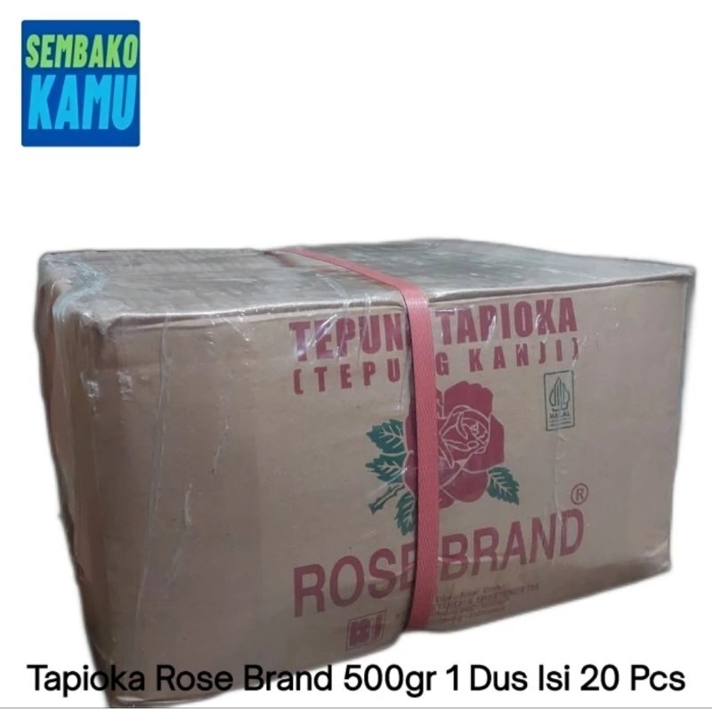 Tepung Tapioka Rose Brand 500gr - 1 Dus Isi 20 Pcs