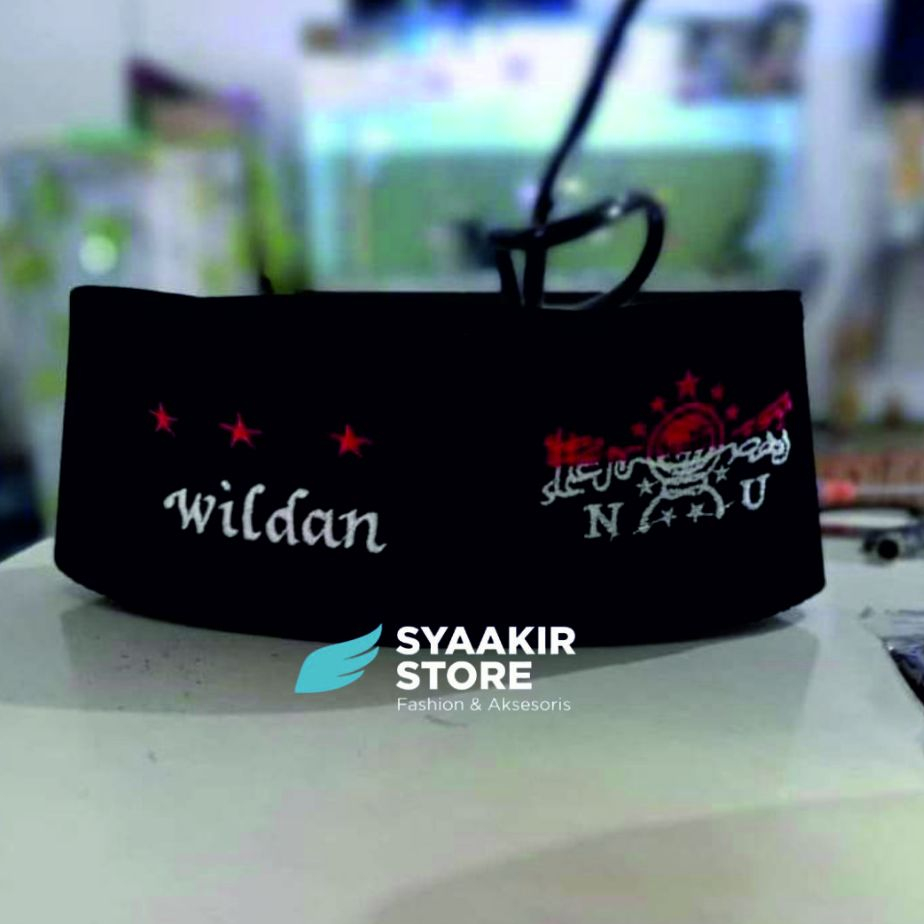 Peci Anak Bordir Nama Model Peci Songkok Logo NU Merah Putih Peci Presiden Bludru