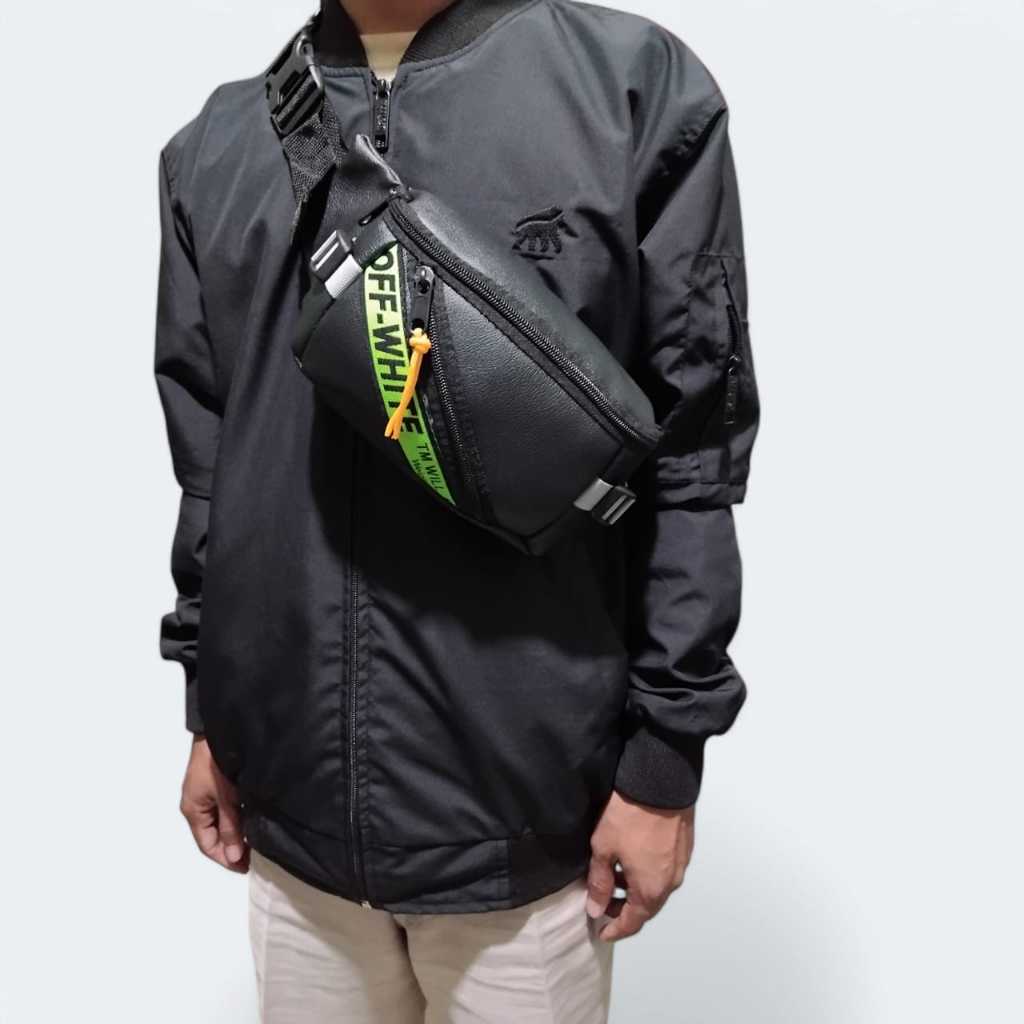 COD TAS PINGGANG PRIA TERBARU BAHAN KULIT ANTI TERMURAH TAS DISTRO / SLINGBAG PRIA / WAITSBAG WATERP