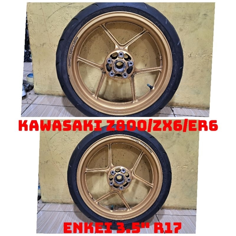 velg depan enkei kawasaki er6 er6n versys 650 original 2nd copotan