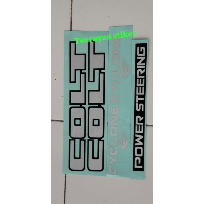 stiker mobil tulisan CYCLONE POWER STEERING