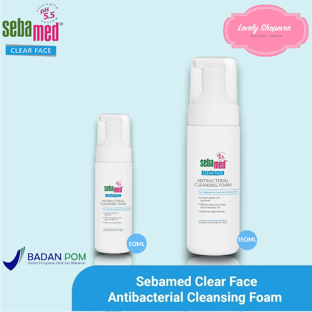 Sebamed Clear Face Antibacterial Cleansing Foam 150ml Anti Bacterial Acne Jerawat Berminyak