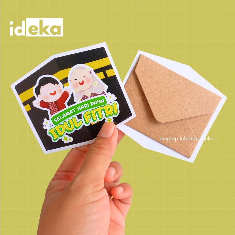 

Amplop Lebaran lucu unik ukuran amplop 8x6 cm, ukuran gambar menyesuaikan design, minimal order 6 pcs boleh campur
