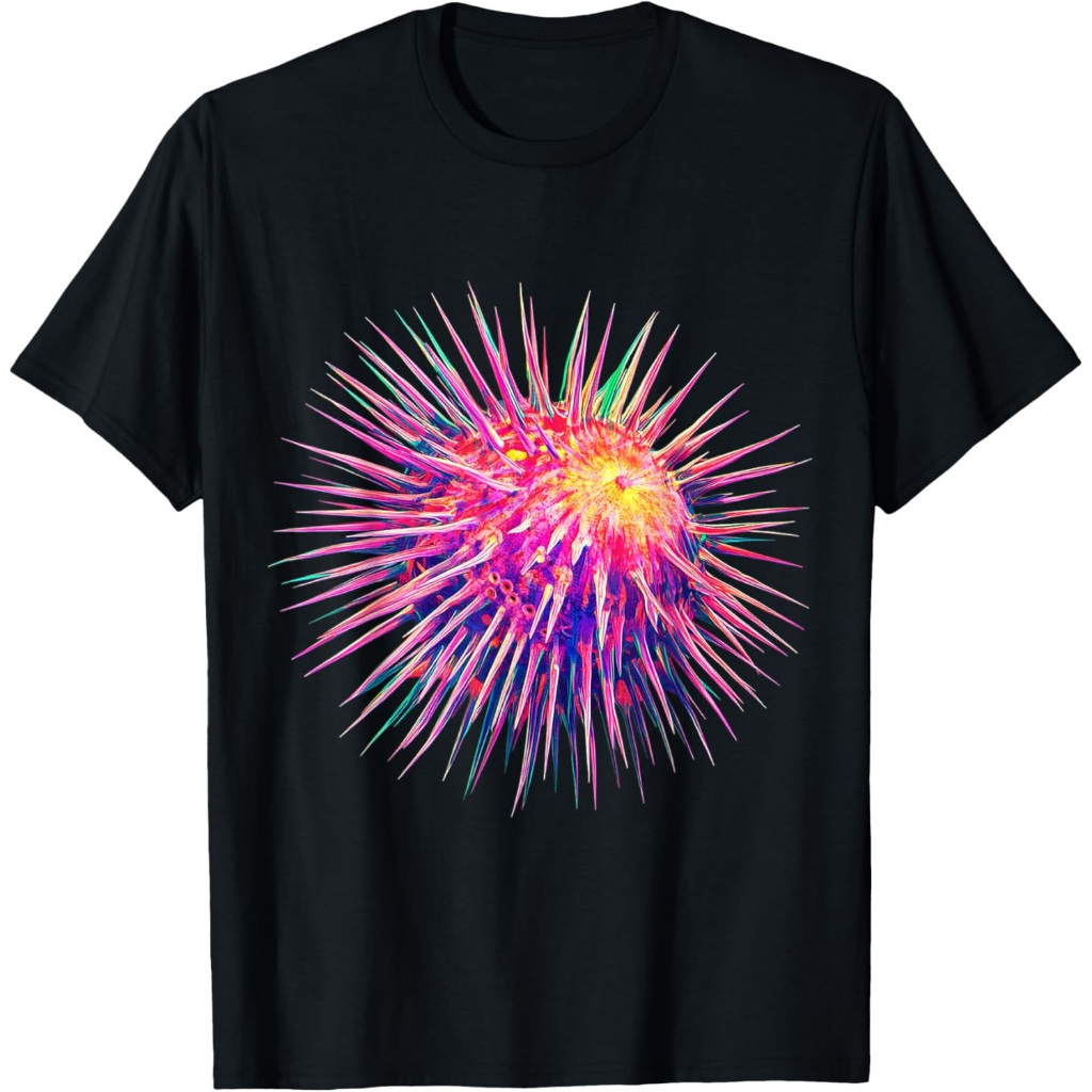 Karya Seni Motif Hewan Landak Laut Kaos Landak Laut