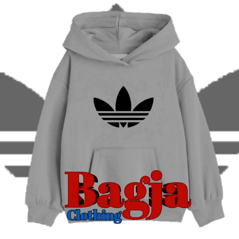 Sweater hoodie anak laki logo Adidas