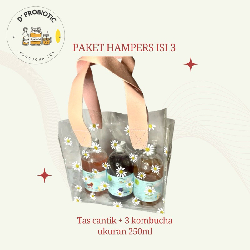 

KOMBUCHA PARCEL GIFT 3 VARIAN D'PROBIOTIC TEH FERMENTASI