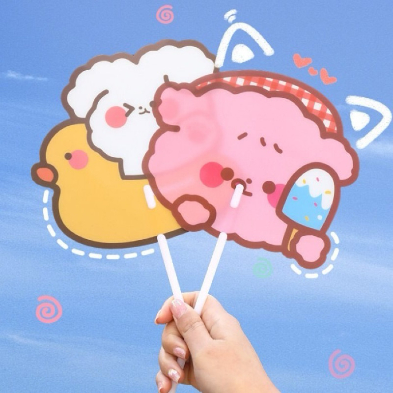 (LV) Kipas tangan anak lolipop. kipas tangan anak. kipas tangan beruang. kipas tangan duck. kipas ta