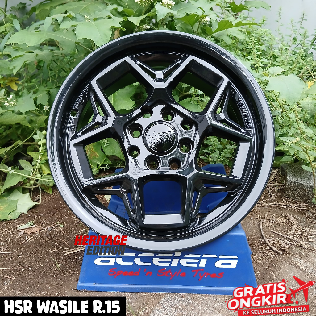 Hsr Wasile R15 Velg Mobil Original Hsr Terbaru R15 Pelk Racing Untuk Jazz Yaris Mobilio R15