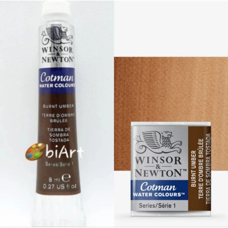 

Cat Air Cotman Water Colour Tube 8ml / Half Pan Burnt Umber Winsor & Newton