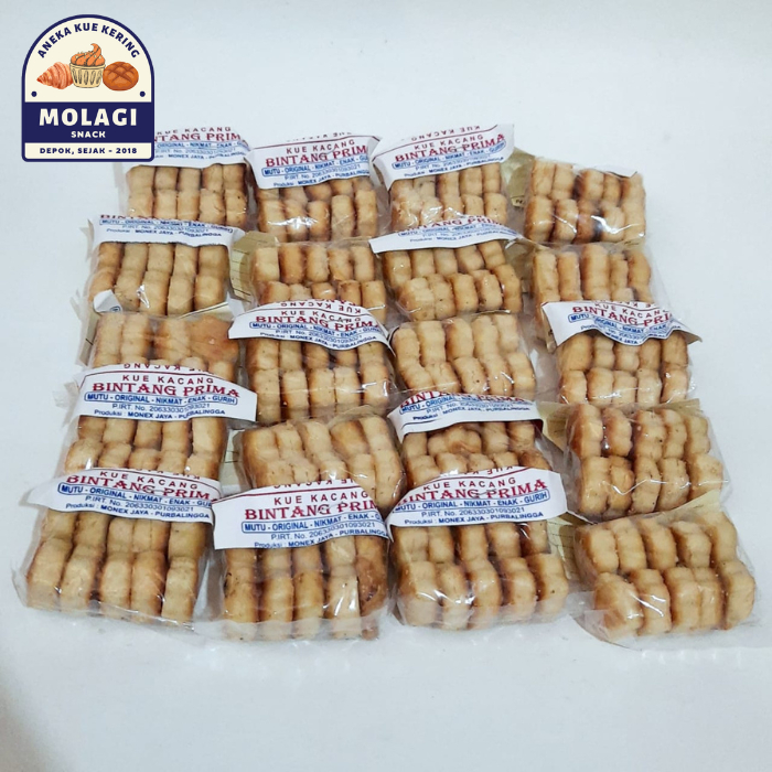 

Kue Kacang Bintang Prima (isi 20 pack) 500 Gram - Molagi Snack