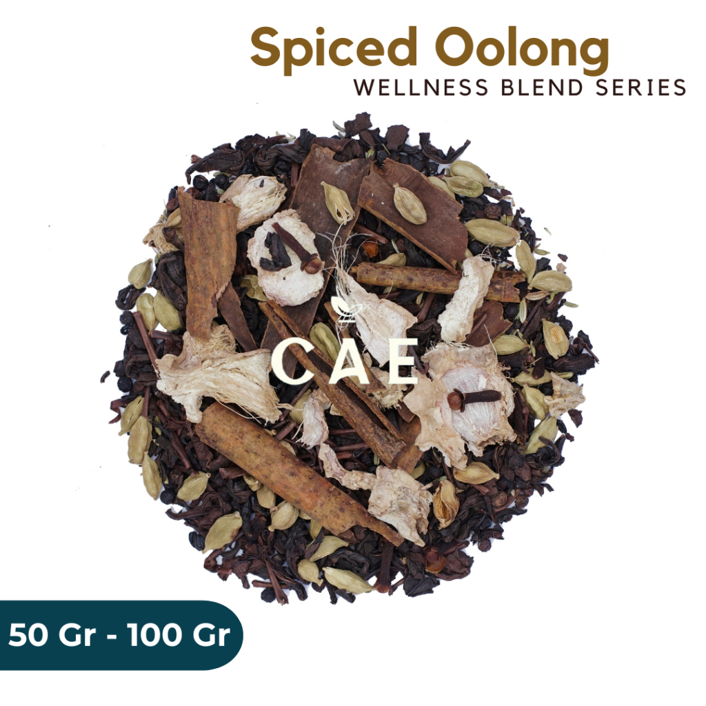 

SPICED OOLONG | Herbal Tea Blend Oolong Tea Ginger Black Pepper Fennel Seed Cloves Green Cardamom Cinnamon Premium 50 Gram - 100 Gram