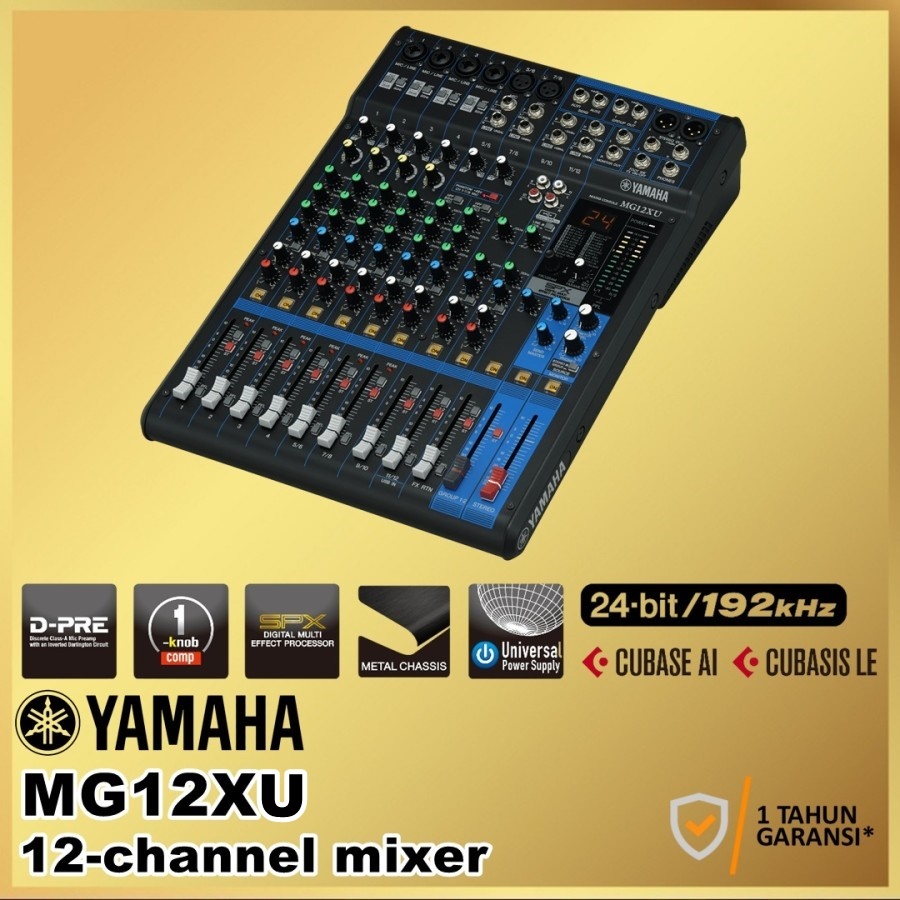 Yamaha MG12XU MG12 XU MG 12XU MG 12 XU Mixer Mixing Console With Effects 12-Channel