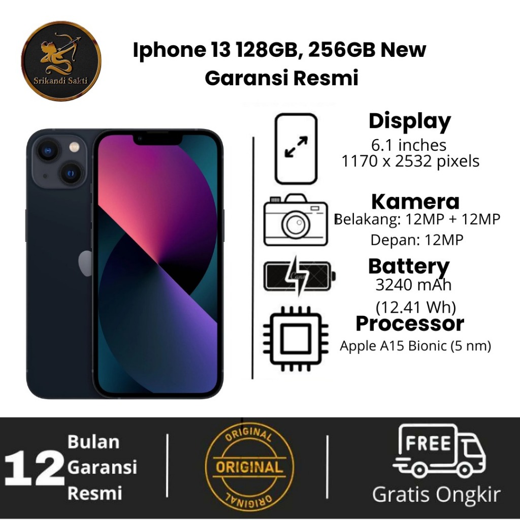 IPHONE 13 128GB IBOX (Garansi Resmi)