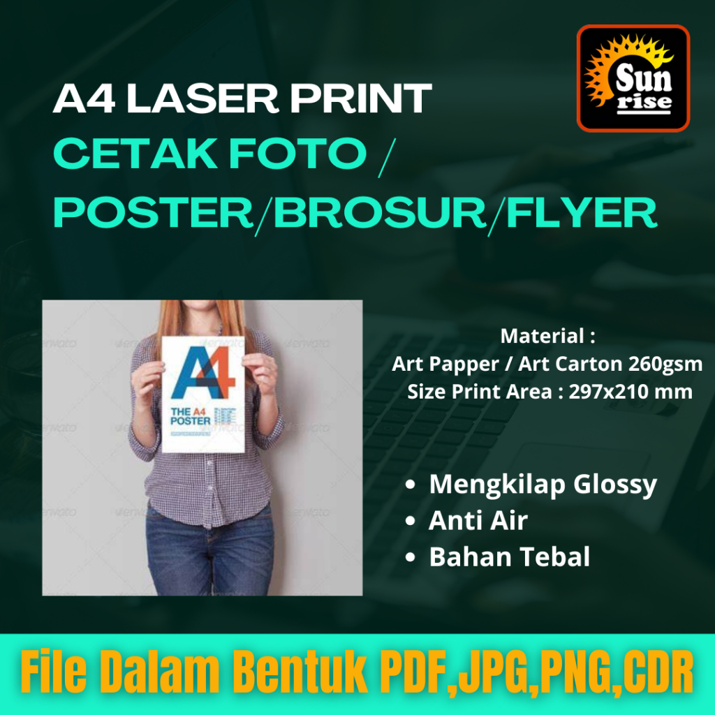 

CETAK a4 ART PAPER MURAH / PRINT A4 LASER a4 laser print / mengilkap glossy anti air