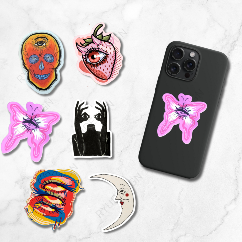 

Stiker Dirty Sad Eye Aesthetic Wattpad Girl Mata Sticker Butterfly Strawberry Skull Tumbler Laptop Anti Air