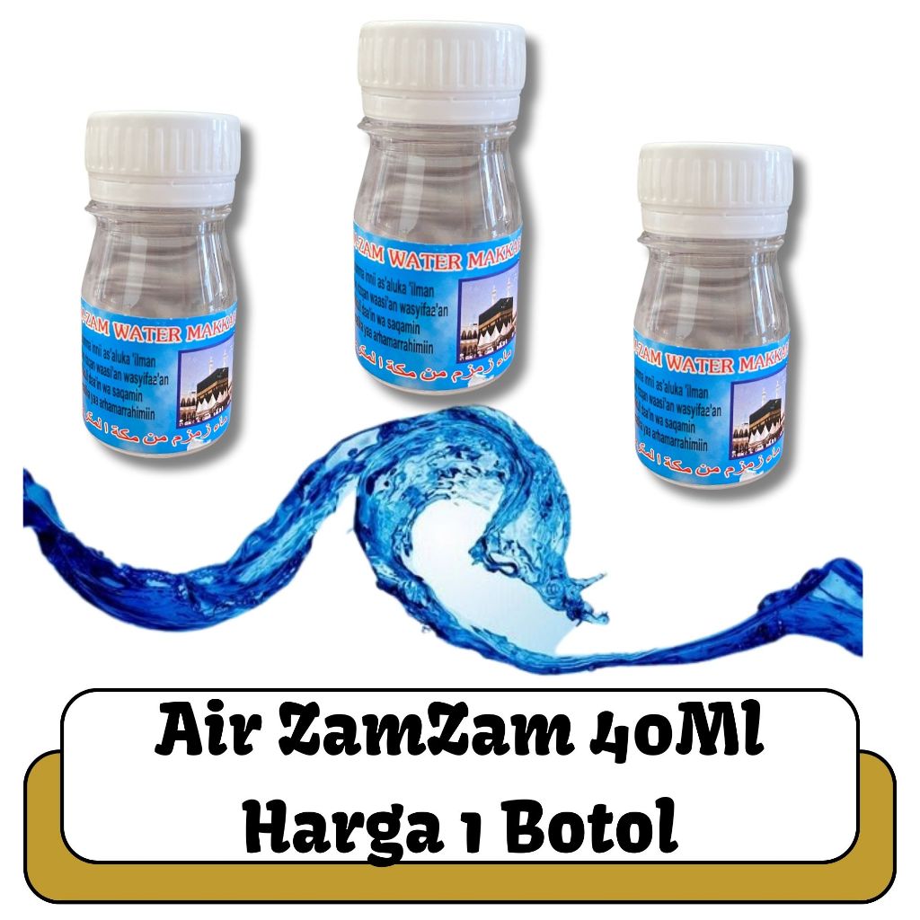 

OLEH OLEH HAJI DAN UMROH AIR ZAMZAM 40ML ASLI MEKKAH SAUDI ARABIA I ZAMZAM WATER NON BARCODE I ZAMZAM BOTOL KECIL I AIR ZAMZAM ARAB