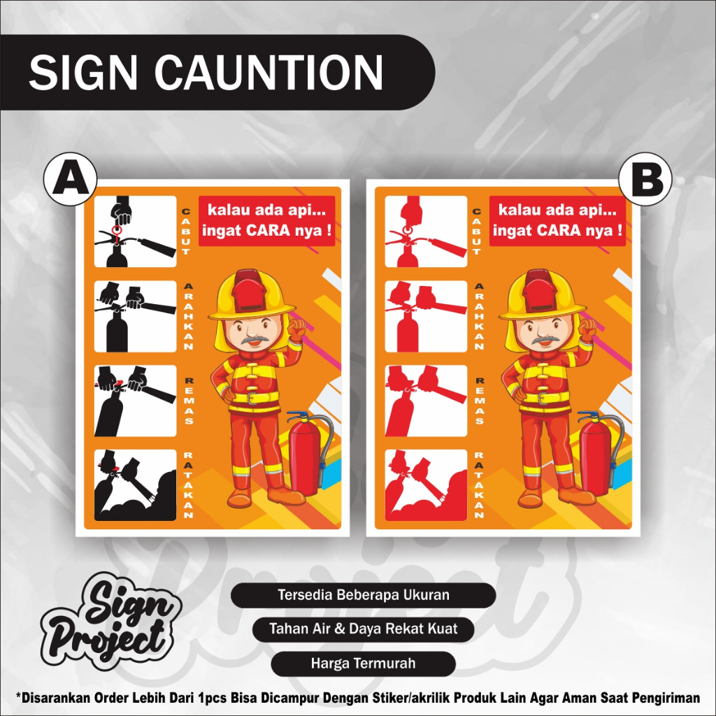 

Sign stiker cara menggunakan apar / stiker cara penggunaan apar / stiker apar / stiker alat pemadam kebakaran Sign Label Sticker K3 Safety Segitiga Apar